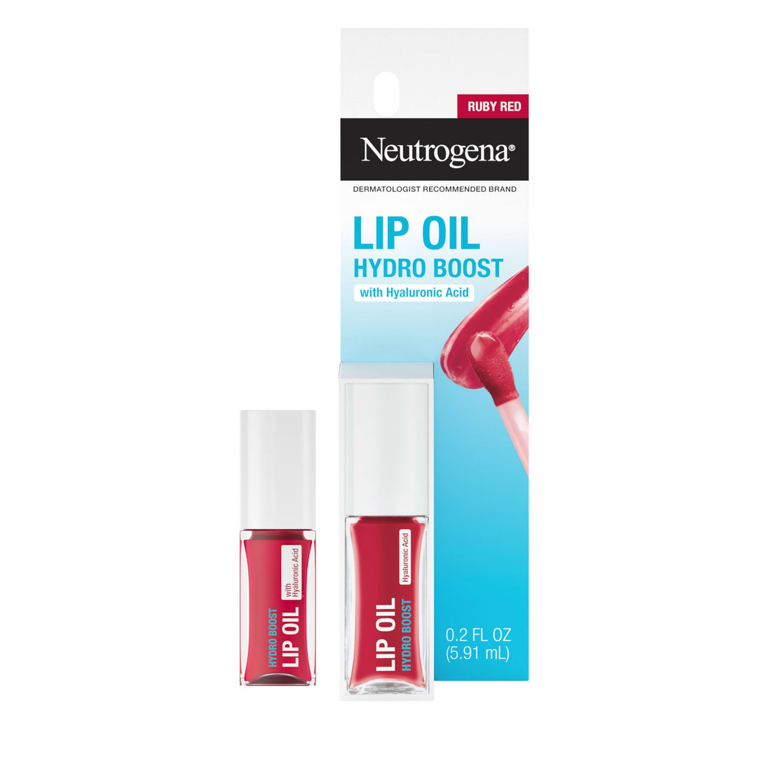 Neutrogena Hydro Boost Tinted Lip Oil with Hyaluronic Acid, Hydrating and Nourishing Lip Oil for Fuller Looking Lips, Light Pink, .2 fl. Oz Halalzen