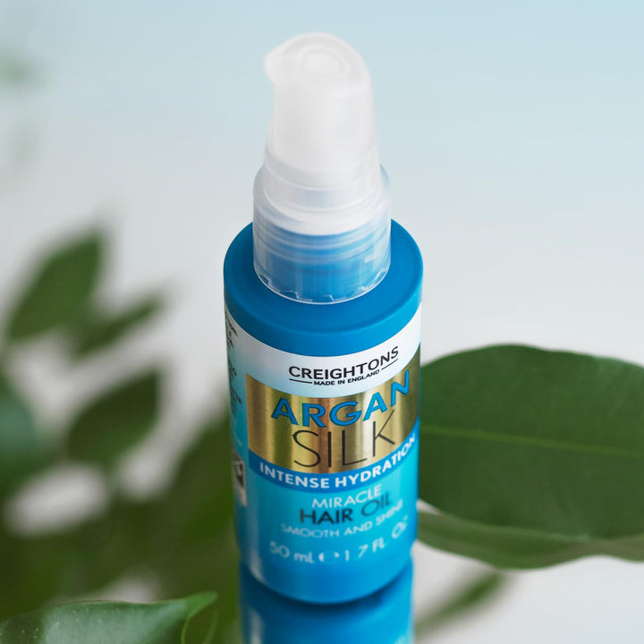 Creightons Argan Silk Intense Hydration Miracle Hair Oil (50ml) - Infused with Argan Oil which is rich in Antioxidants. Suitable for all hair types. Halalzen