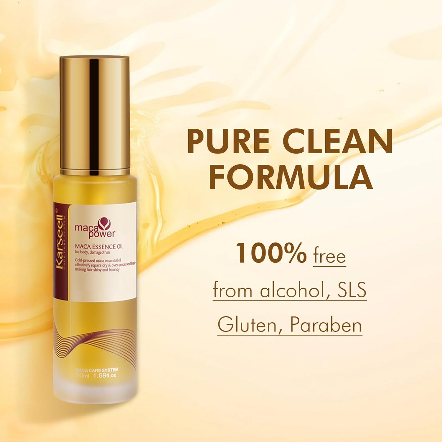 Karseell Moroccan Argan Oil for Hair Healing Cold Pressed Weightless Argan Oil Hair Serum for Dry Damaged Hair 50ml Halalzen