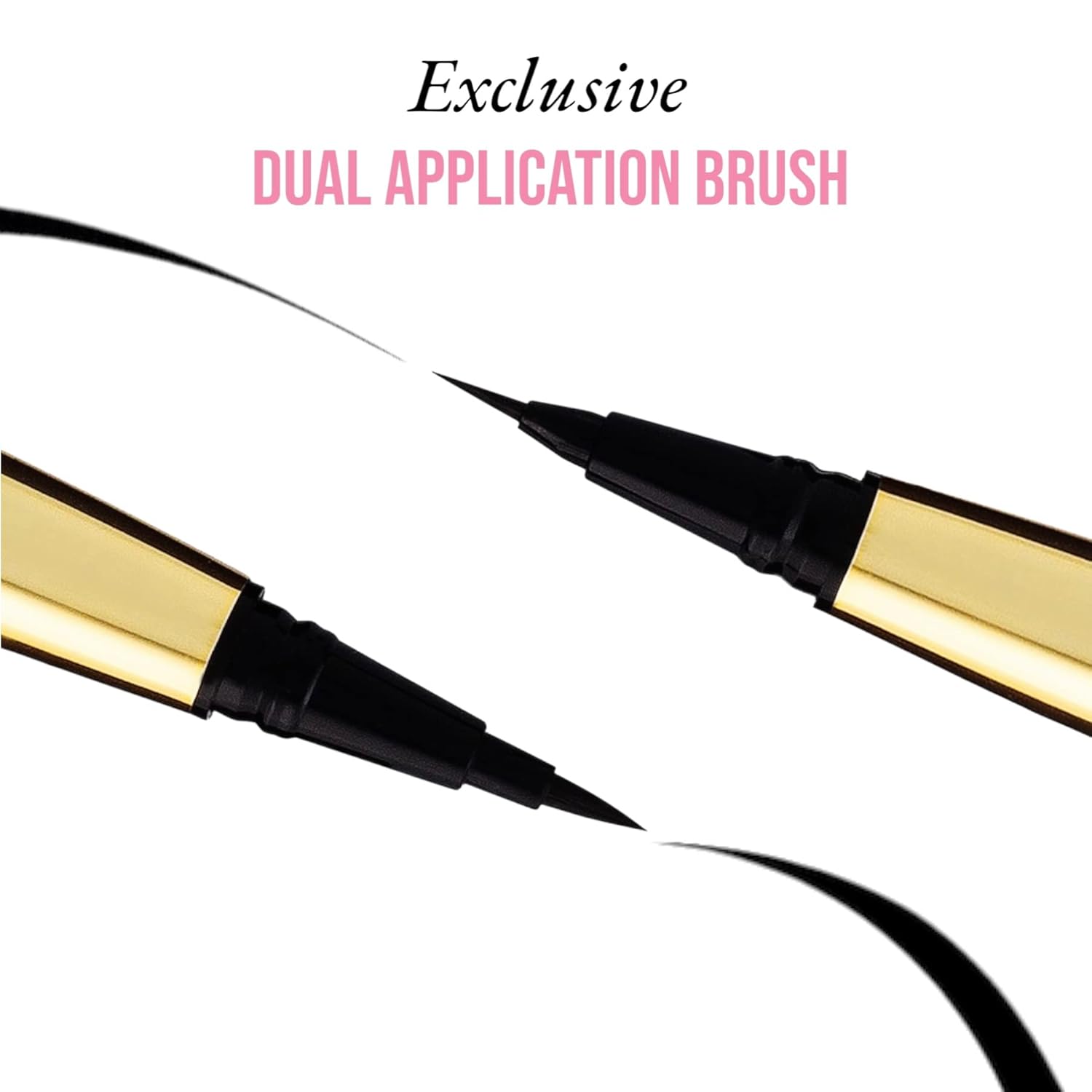 Rouge & Rogue Waterproof Liquid Eyeliner – Ultra-Black, Smudge-Proof, Long-Lasting, Vegan, Cruelty-Free, Precision Brush Tip for Winged Liner & Cat Eye