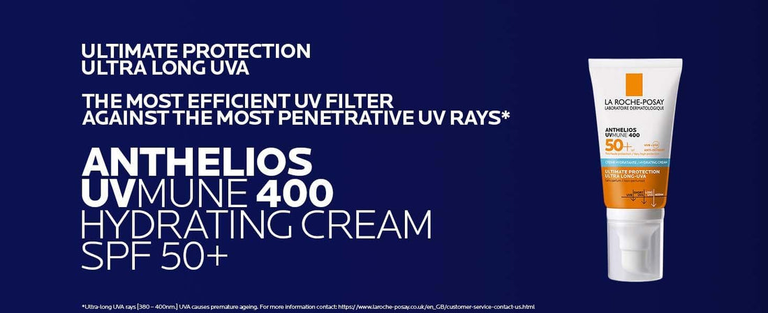 La Roche-Posay Anthelios UVMune 400 Hydrating Cream SPF50+, Face Sunscreen For Dry Sensitive Skin, Ultra Long UVA Protection, Fragrance Free, Water Sweat Sand Resistant, Non-Greasy, 50ml