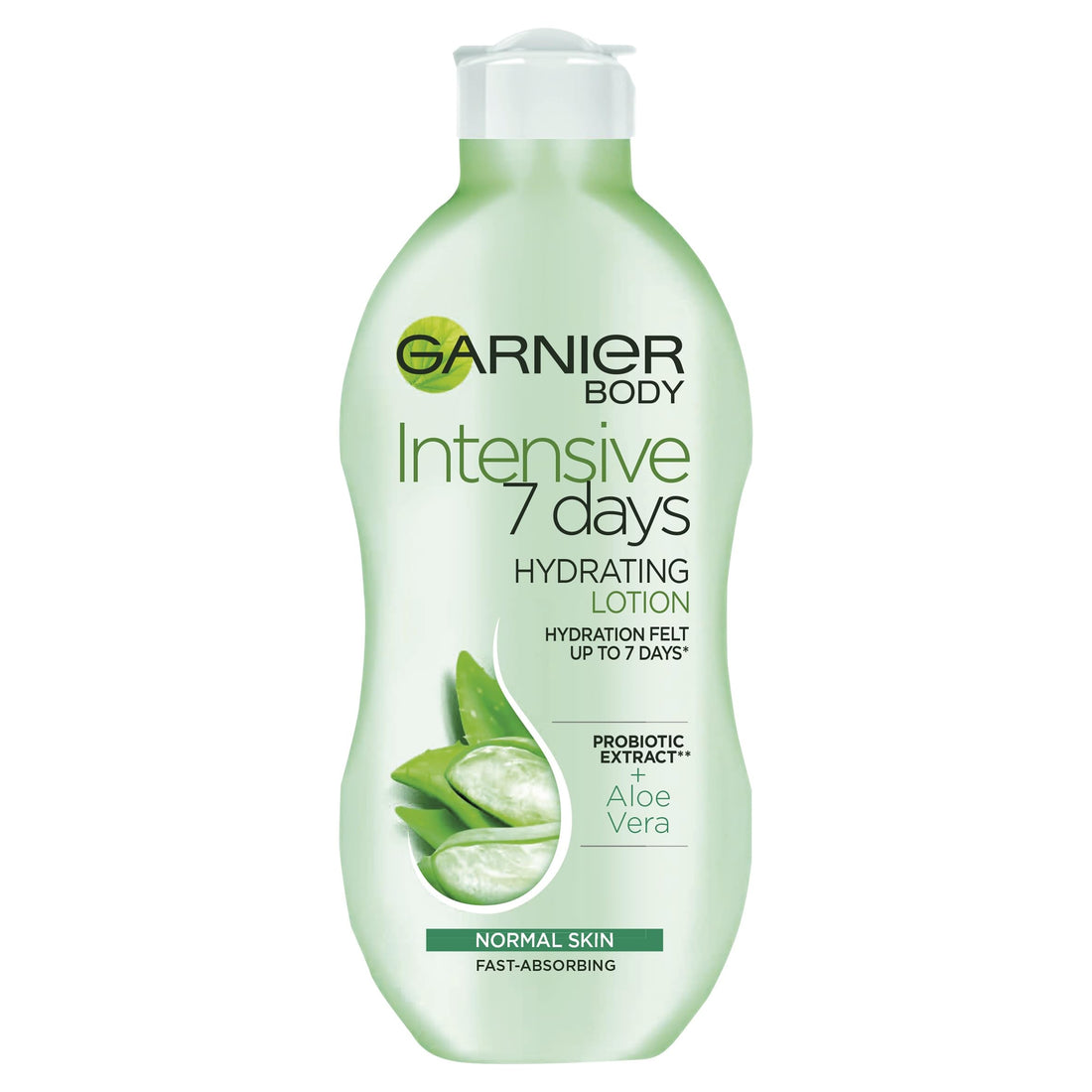 Garnier Intensive 7 Days Aloe Vera & Probiotic Extract Body Lotion 400ml, Hydrating and Refreshing Moisturiser, Up to 7 Days Hydration, For Normal Skin, Fast Absorbing & Non Greasy