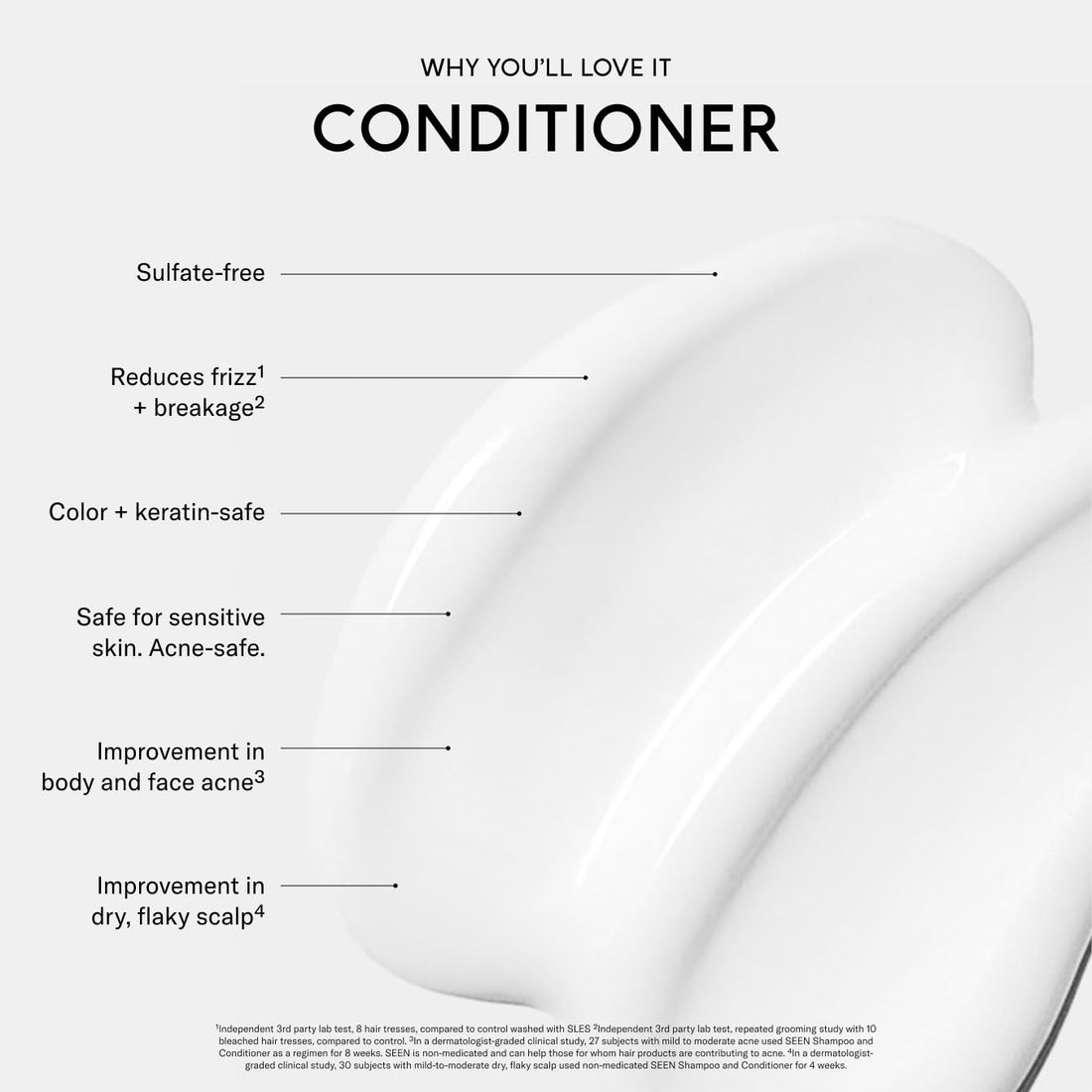 SEEN Conditioner, Scented - Non-Comedogenic Hair Conditioner - Dermatologist-Developed - Safe for Sensitive, Eczema & Acne Prone Skin Halalzen