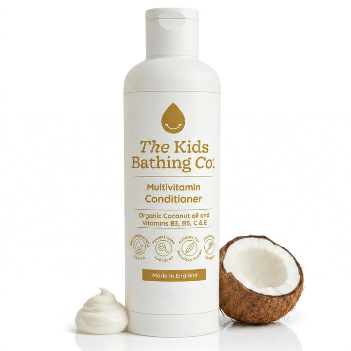 Multivitamin Conditioner 6 Pack with Vitamins B3, B5, C & E and Organic Coconut Oil - 6 x 250ml - Gentle Kids Conditioner for All Hair Types - Nourishing Children’s Conditioner for Sensitive Scalps Halalzen