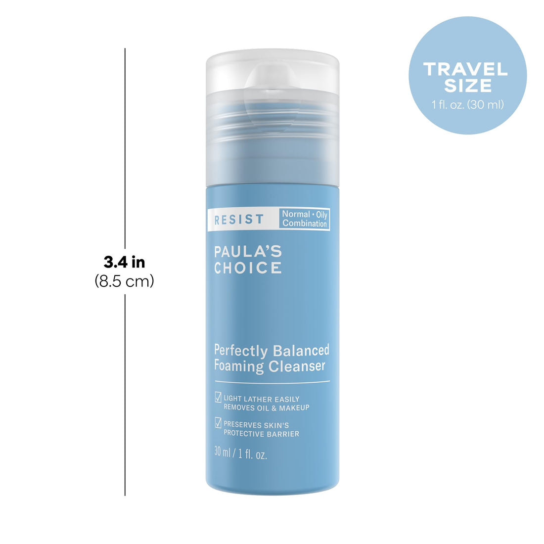 Paula's Choice RESIST Perfectly Balanced Foaming Facial Cleanser, Face Cleanser with Hyaluronic Acid & Aloe, Anti-Aging Face Wash, Large Pores & Oily Skin, Fragrance-Free
