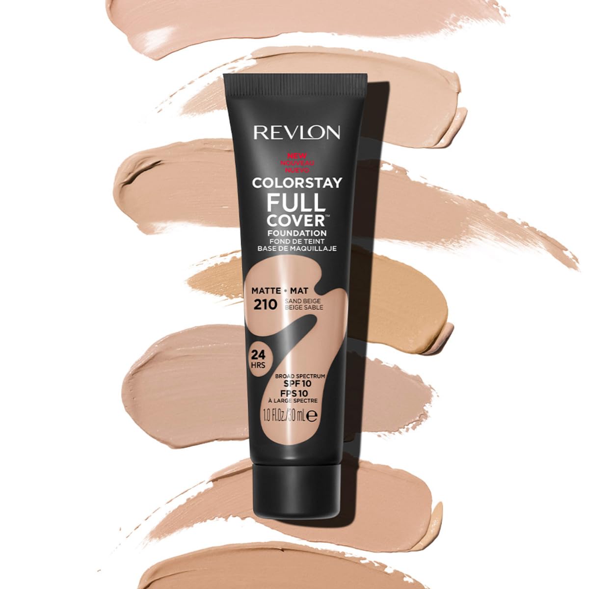 Revlon ColorStay Full Cover Longwear Matte Foundation, Heat & Sweat Resistant Lightweight Face Makeup, Buff (150), 30ml Halalzen