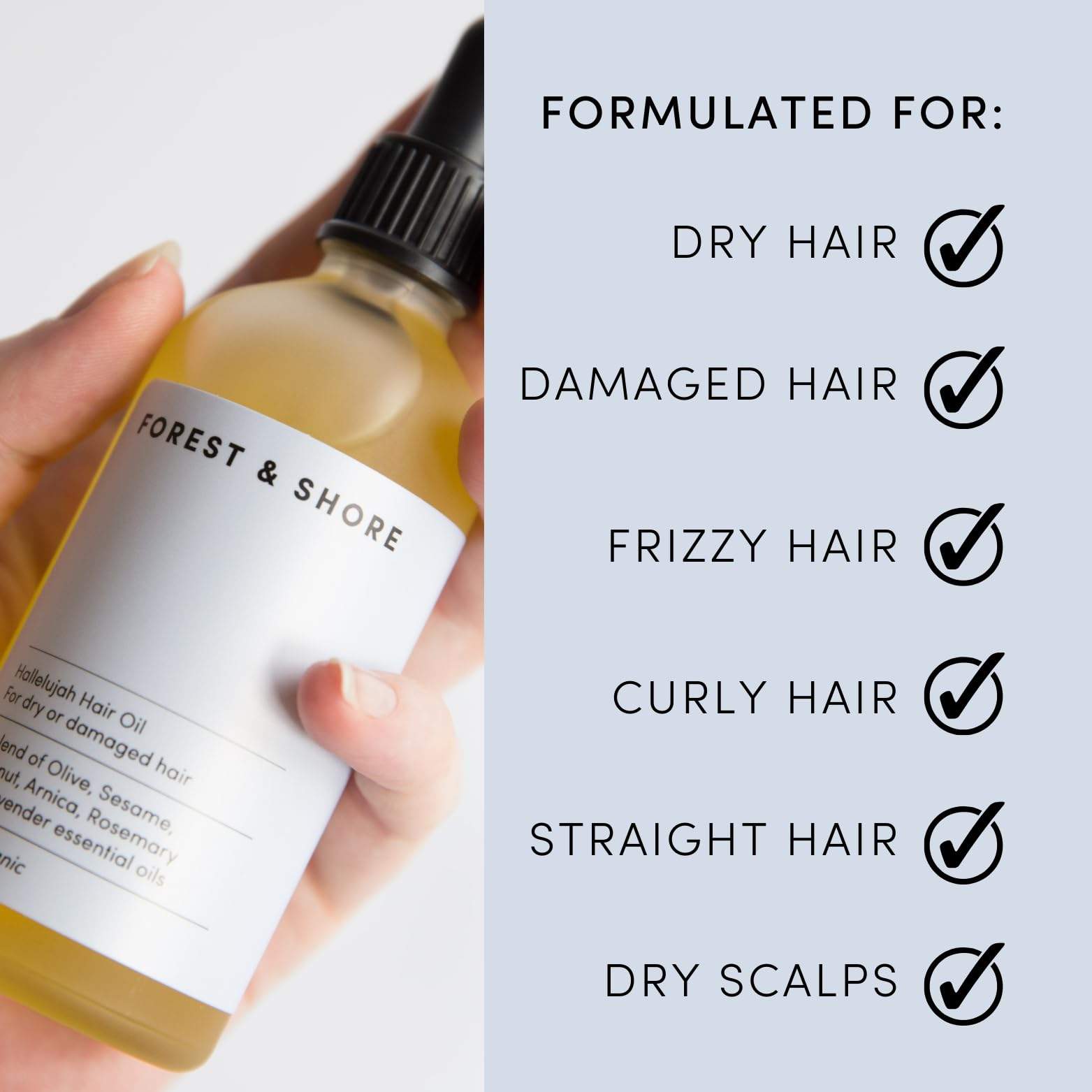 Hair Growth Oil 100% Natural Hair Oil with Caffeine, Biotin, Castor Oil, Argan Oil, Coconut Oil, and Rosemary Oil Effective Thickening Mask & Hair Loss Treatment