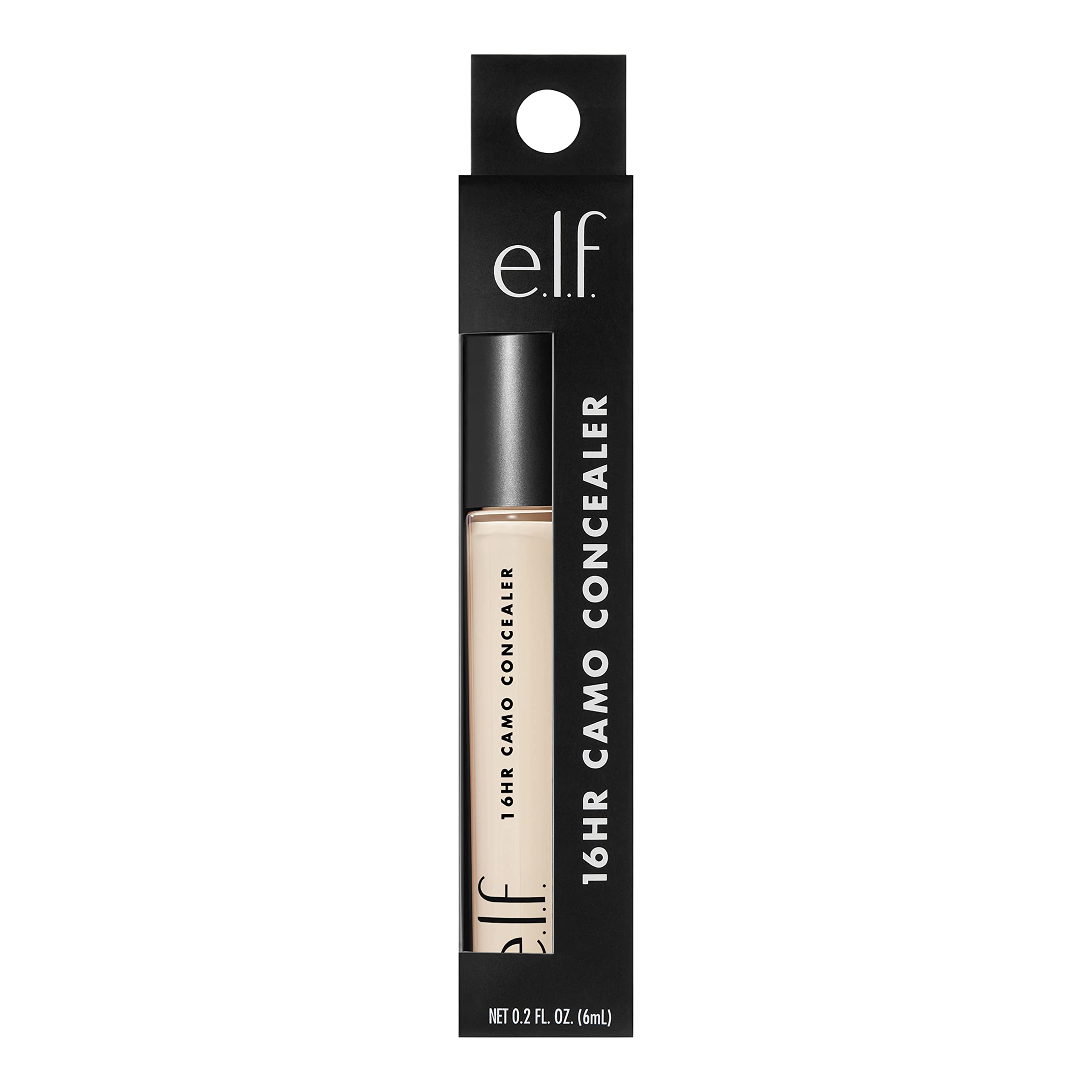 e.l.f. 16HR Camo Concealer, Full Coverage & Highly Pigmented, Matte Finish, Light Ivory, 0.203 Fl Oz (6mL) Halalzen