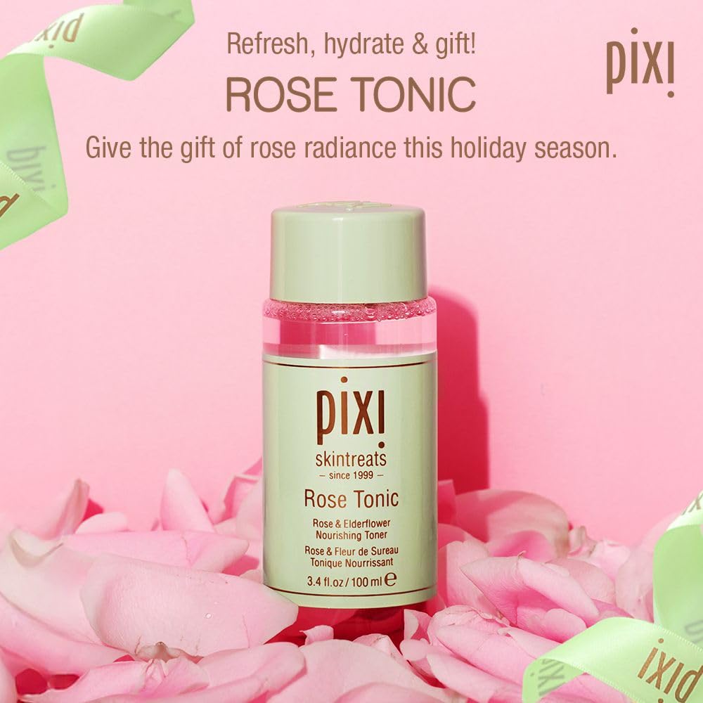 Pixi Rose Tonic Rose Hydrosol Toner, Hydrates Skin, Minimize Redness, Rehydrates and Replenishes, 250 Ml 8.5Fl Oz
