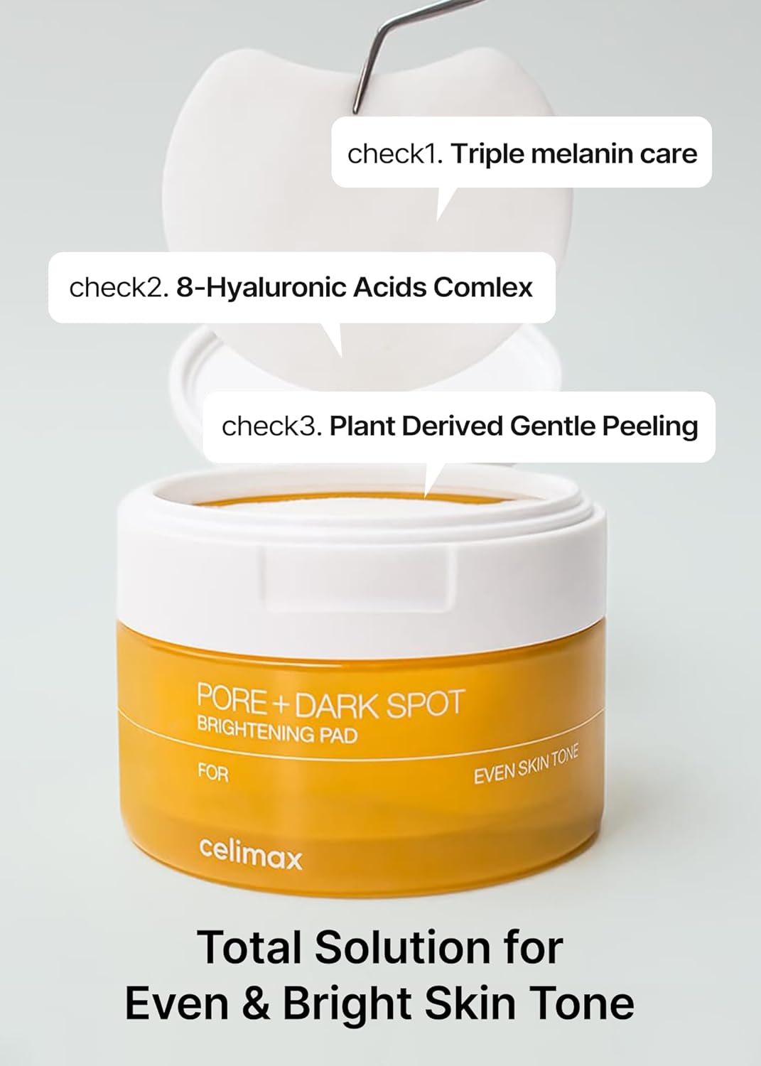 celimax - Ji.Woo.Gae Exfoliating Pads for Pore and Dark Spots | Exfoliating Pads for Enlarged Pores with Hyaluronic Acid