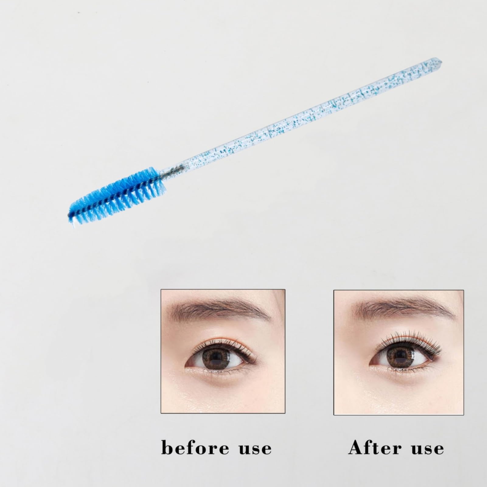ZHIYE 50 pcs Eyelash Mascara Brushes, Wands Applicator Eyebrow Brush Makeup Kit, Eyebrow Castor Oil Brush Makeup Tool Halalzen