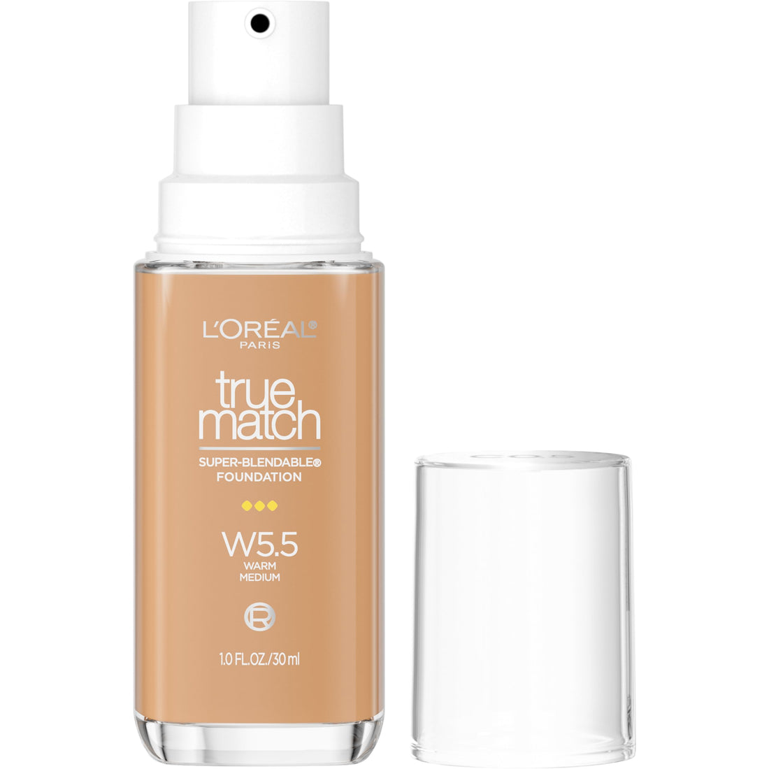 L'Oreal Paris True Match Super-Blendable Foundation, Flüssig-Foundation mit mittlerer Deckkraft, N3, Hell-Mittel, 30 ml