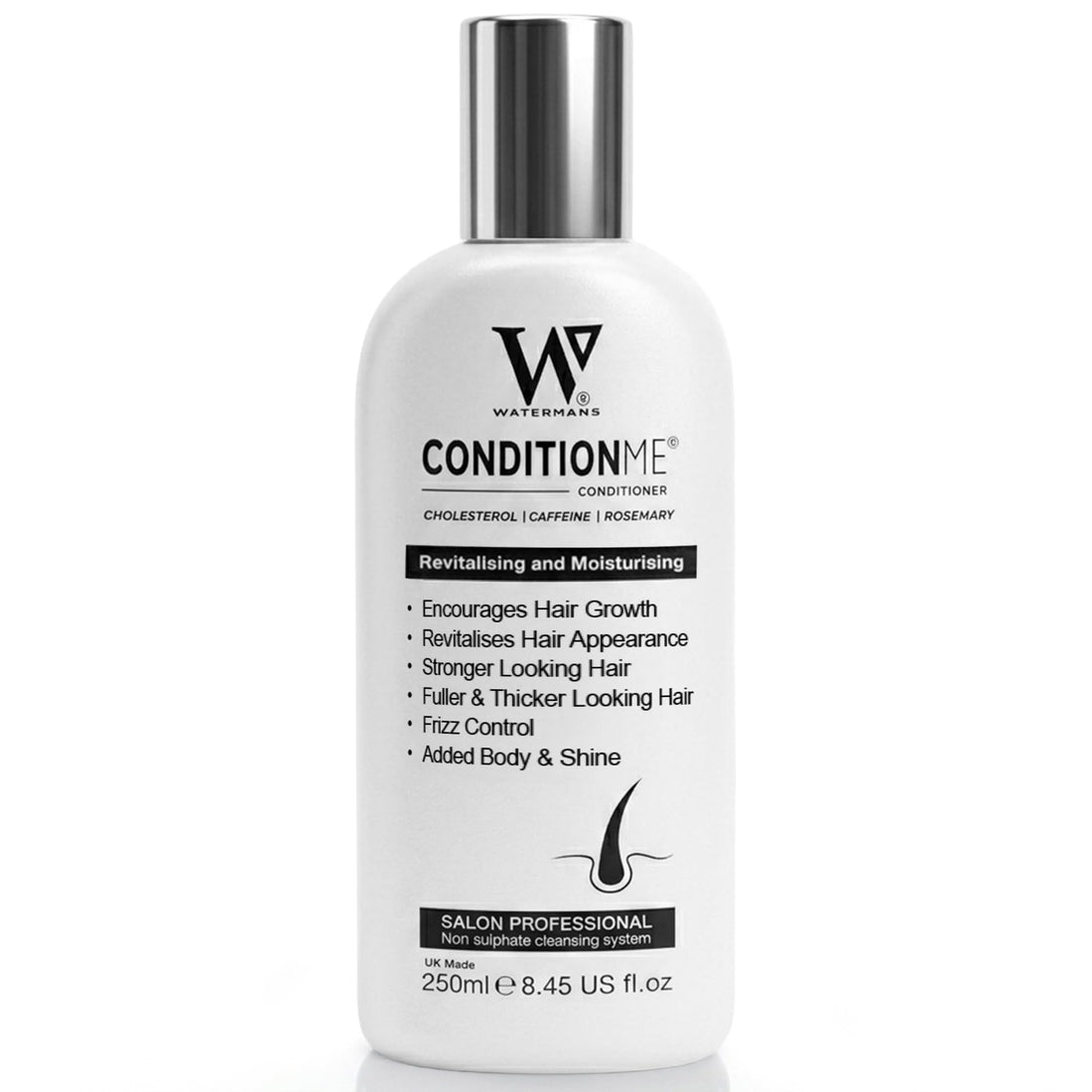 Watermans Hair Growth Conditioner - with Niacinamide, Shea Butter, and Rosemary - Suitable for All Hair Types Including Afro - Nourishing Treatment for Dry & Damaged Hair Halalzen