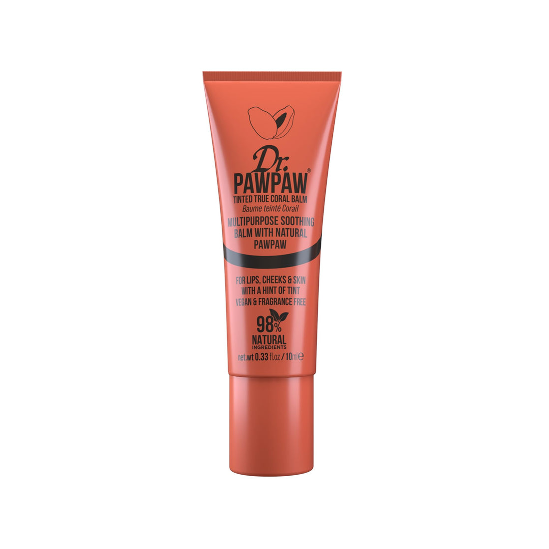 Dr.PAWPAW Overnight Lip Mask 10ml, Natural Hydrating Lip Treatment with Pawpaw Aloe Vera Olive Oil and Peptides, Vegan Balm to Smooth and Plump Lips Overnight Halalzen