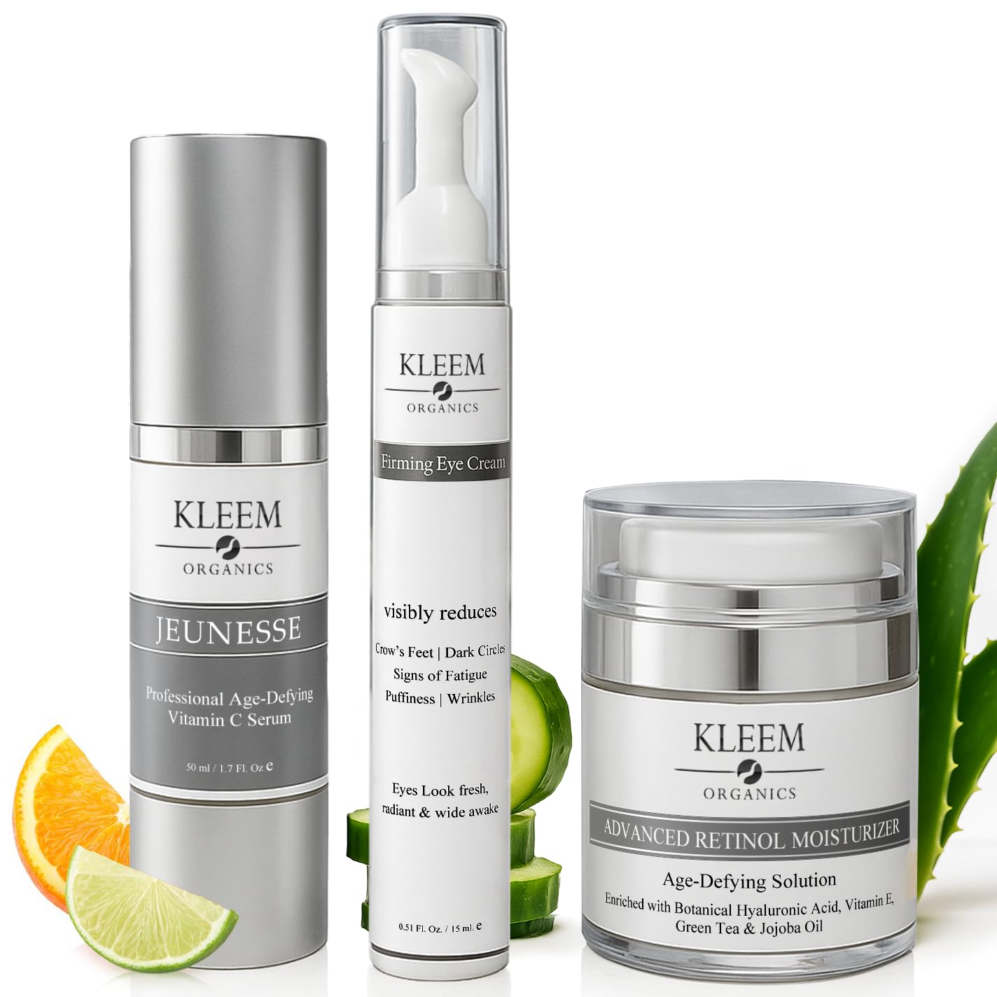 Kleem Retinol Night Cream – Anti Wrinkle Face Cream with Hyaluronic Acid & Panthenol – Anti Aging Cream for Fine Lines, Dark Spots & Uneven Skin Tone – Gentle Formula, 50ml