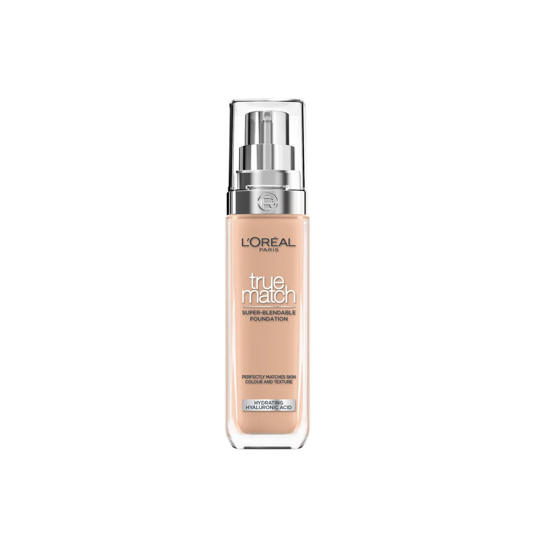 L'Oréal Paris Foundation for Face, Skincare Infused with Hyaluronic Acid, True Match Hydrating Liquid Foundation for All Skin Tones, SPF 16, 1N Ivory, 30 ml Halalzen