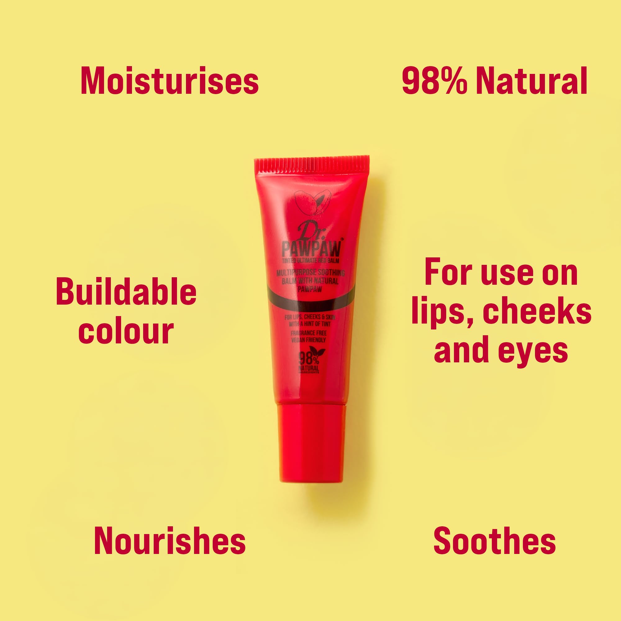 Dr.PAWPAW Overnight Lip Mask 10ml, Natural Hydrating Lip Treatment with Pawpaw Aloe Vera Olive Oil and Peptides, Vegan Balm to Smooth and Plump Lips Overnight Halalzen