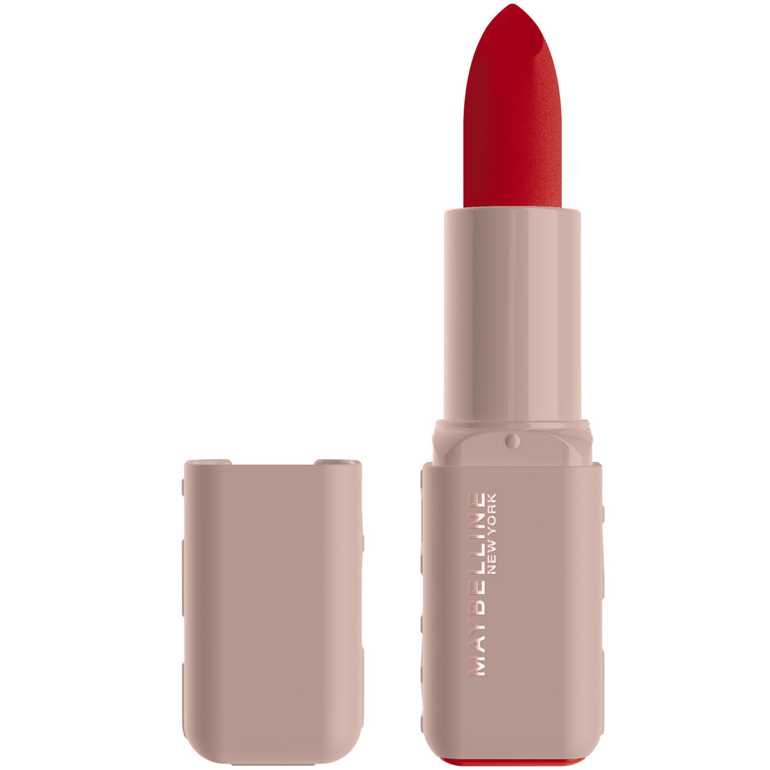 MAYBELLINE Serum-Lippenstift, Feuchtigkeitsspendendes Lippen-Make-up mit 8 Stunden Lippenauffüllender Feuchtigkeit mit Hyaluronsäure + Öl-Mischung, Wild Card (Mitteltoniges Rot Matt)