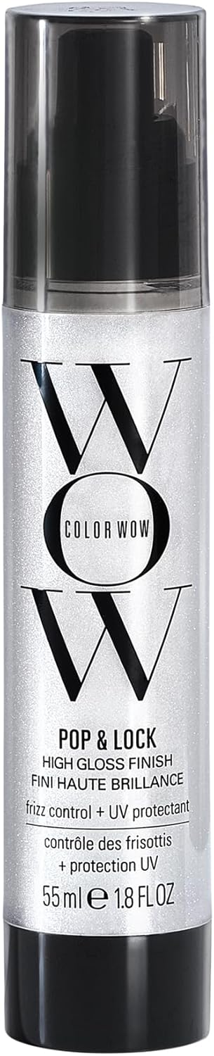 COLOR WOW Pop & Lock Anti-Frizz Hair Serum: Prevent Colour Fade, Temporarily Seal Split Ends, and Add Gloss - Get Silky, Shiny Hair!