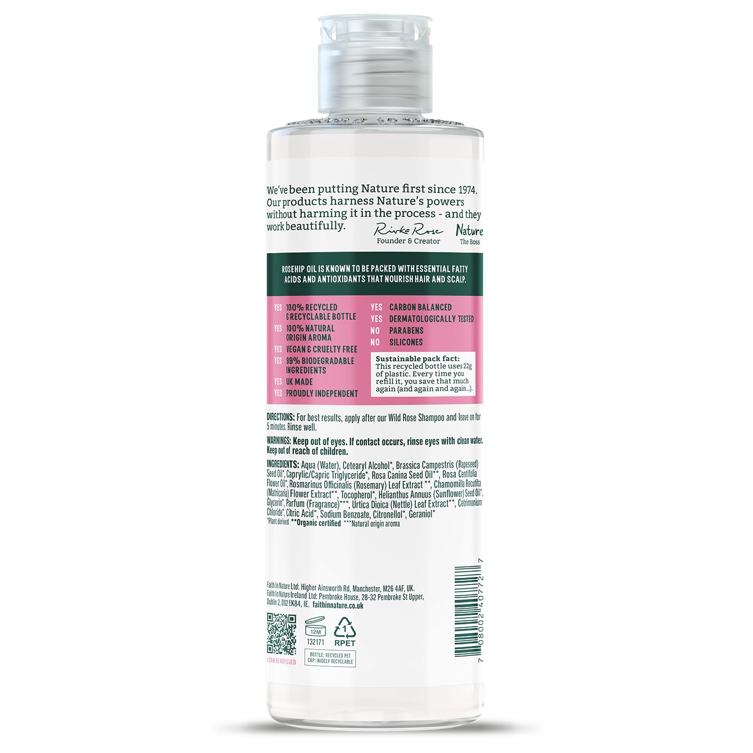 Faith In Nature Organic Aloe Vera Conditioner, Soothing for Normal Hair & Scalp, Vegan & Cruelty Free, No SLS, Silicones or Parabens, 400ml