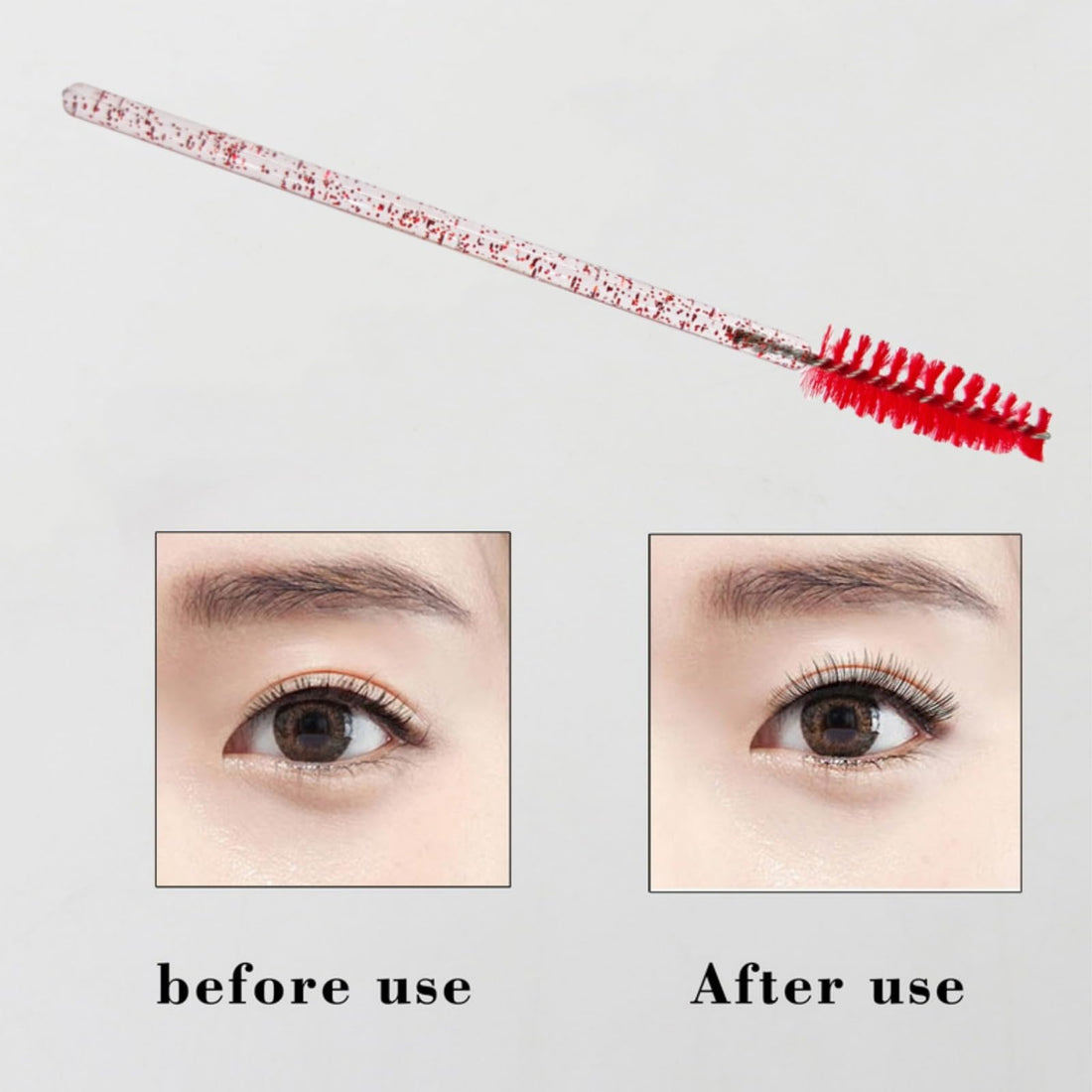 ZHIYE 50 pcs Eyelash Mascara Brushes, Wands Applicator Eyebrow Brush Makeup Kit, Eyebrow Castor Oil Brush Makeup Tool Halalzen