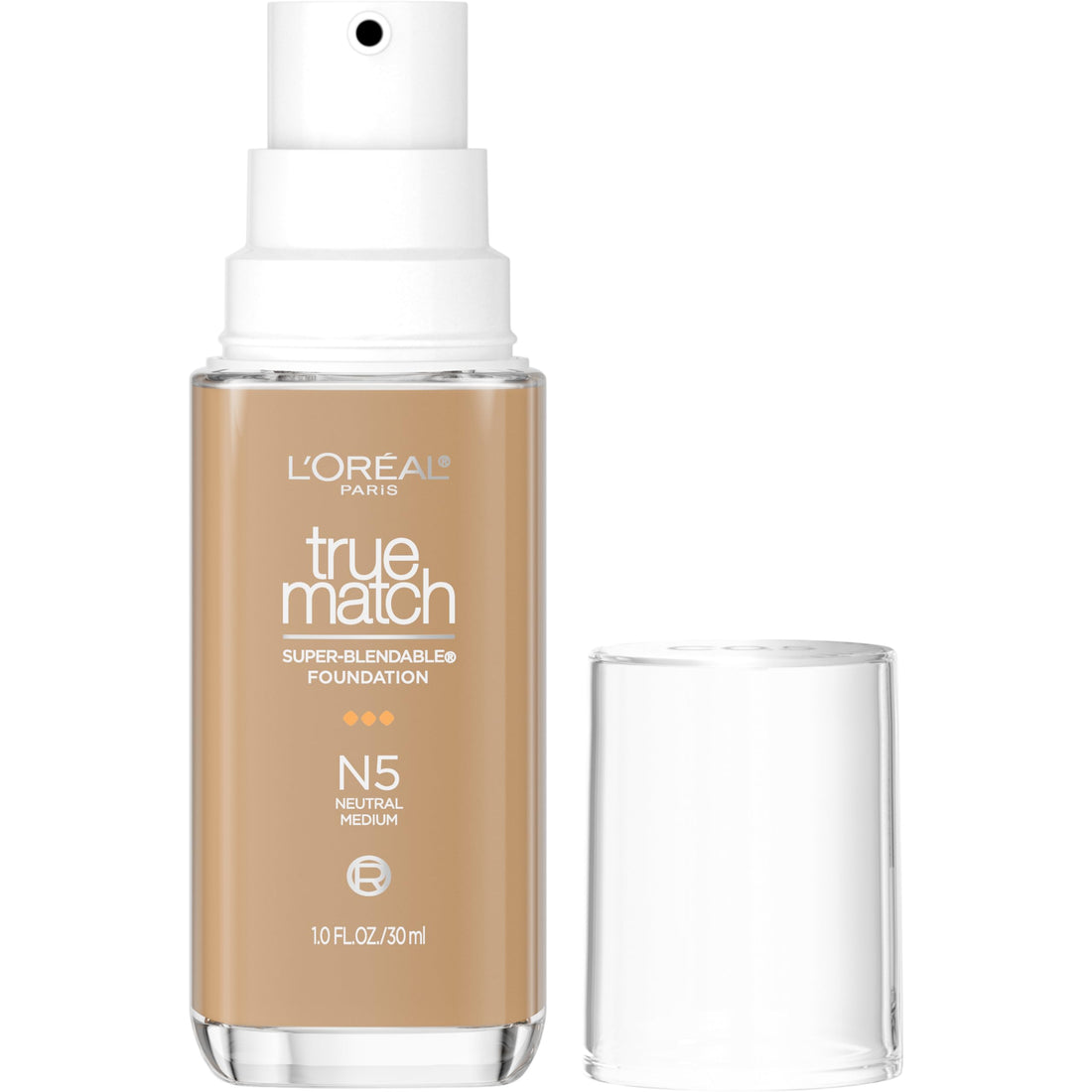 L'Oreal Paris True Match Super-Blendable Foundation, Flüssig-Foundation mit mittlerer Deckkraft, N3, Hell-Mittel, 30 ml