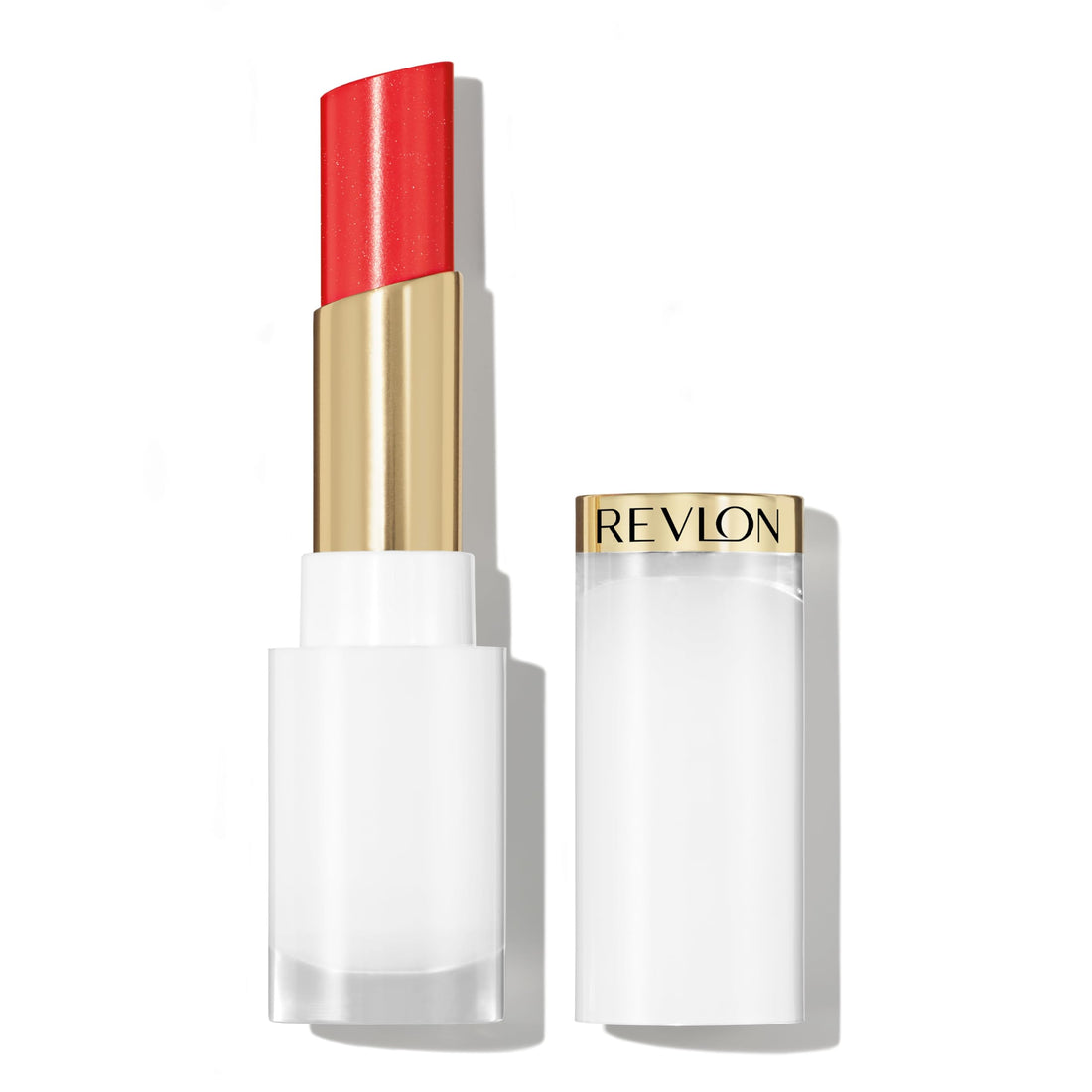 REVLON Super Lustrous Glass Shine Balm, Hydrating Tinted Lip Balm with Hyaluronic Acid, Aloe & Rose Quartz, 008 Rum Raisin, 0.11 oz