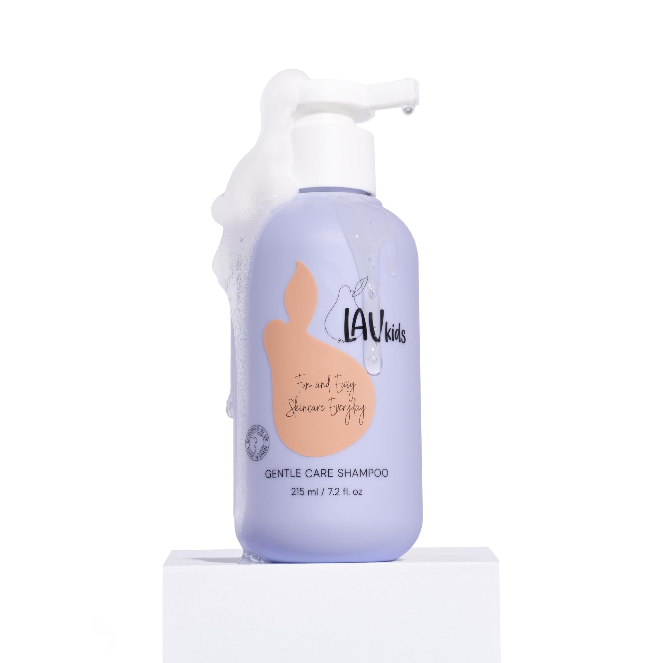 Lav Kids Natural Hair Care Bundle for Daily Use, Algae Extract and Moisturizing (Shampoo + Conditioner)