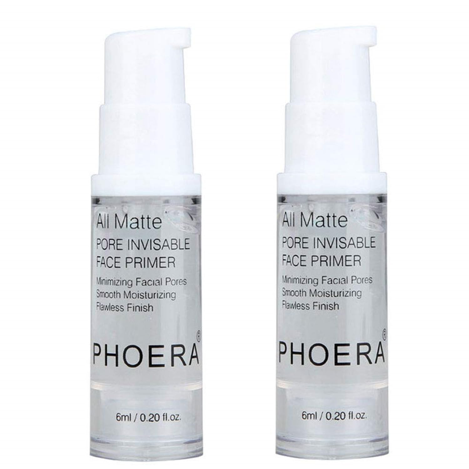 2Pcs Makeup Primer For PHOERA All Matte Oil Free Full Coverage Foundation Base Long Lasting Hydrating Smoothing Moisturizing Makeup Base Matte Face Foundation Primer (#2pcs 18ml) Halalzen