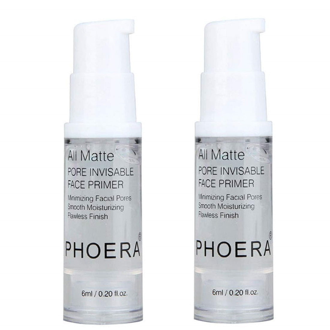 2Pcs Makeup Primer For PHOERA All Matte Oil Free Full Coverage Foundation Base Long Lasting Hydrating Smoothing Moisturizing Makeup Base Matte Face Foundation Primer (#2pcs 18ml) Halalzen