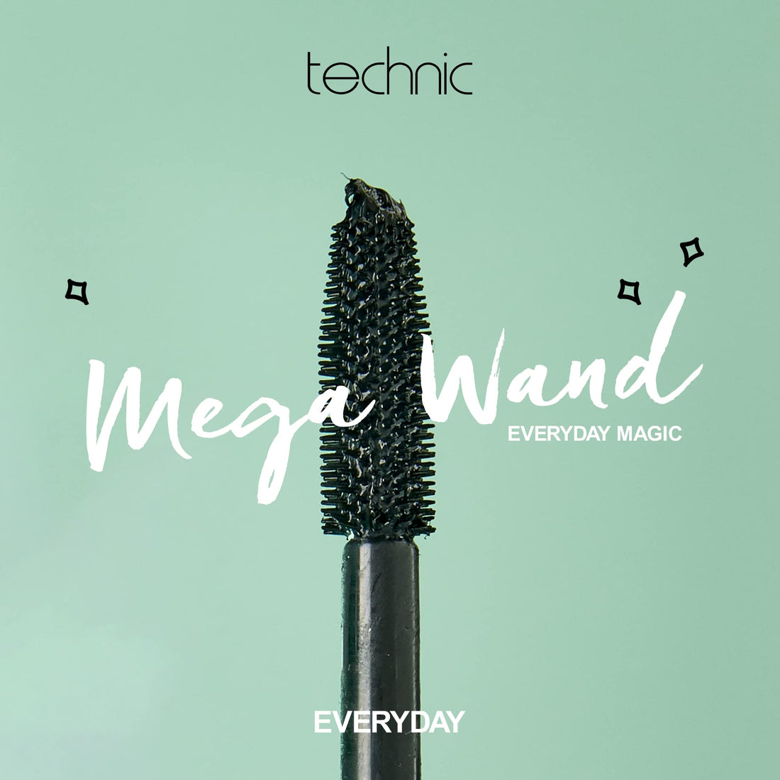 Technic Mega Lash Water Resistant Mascara - Vegan, Ultra Black, Water Resistant, Hard wearing, Smudge-Proof, Lash Building Formula For Volume Glam Lashes - 12ml Halalzen