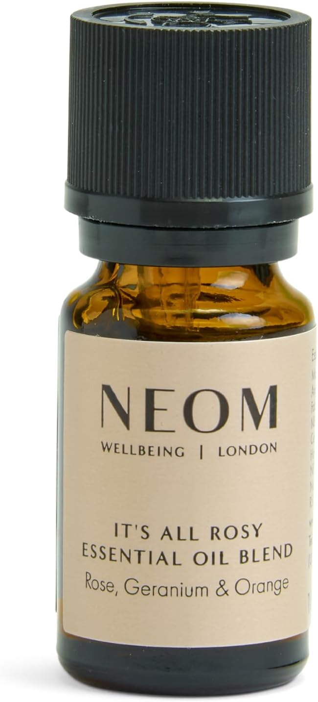 NEOM It's All Rosy Essential Oil Blend 10ml I Rose, Geranium and Orange I 100% Natural Blend of 11 Essential Oils I Up to 30 uses I Uplift Your Mood I Mother's Day Gift I Cruelty Free