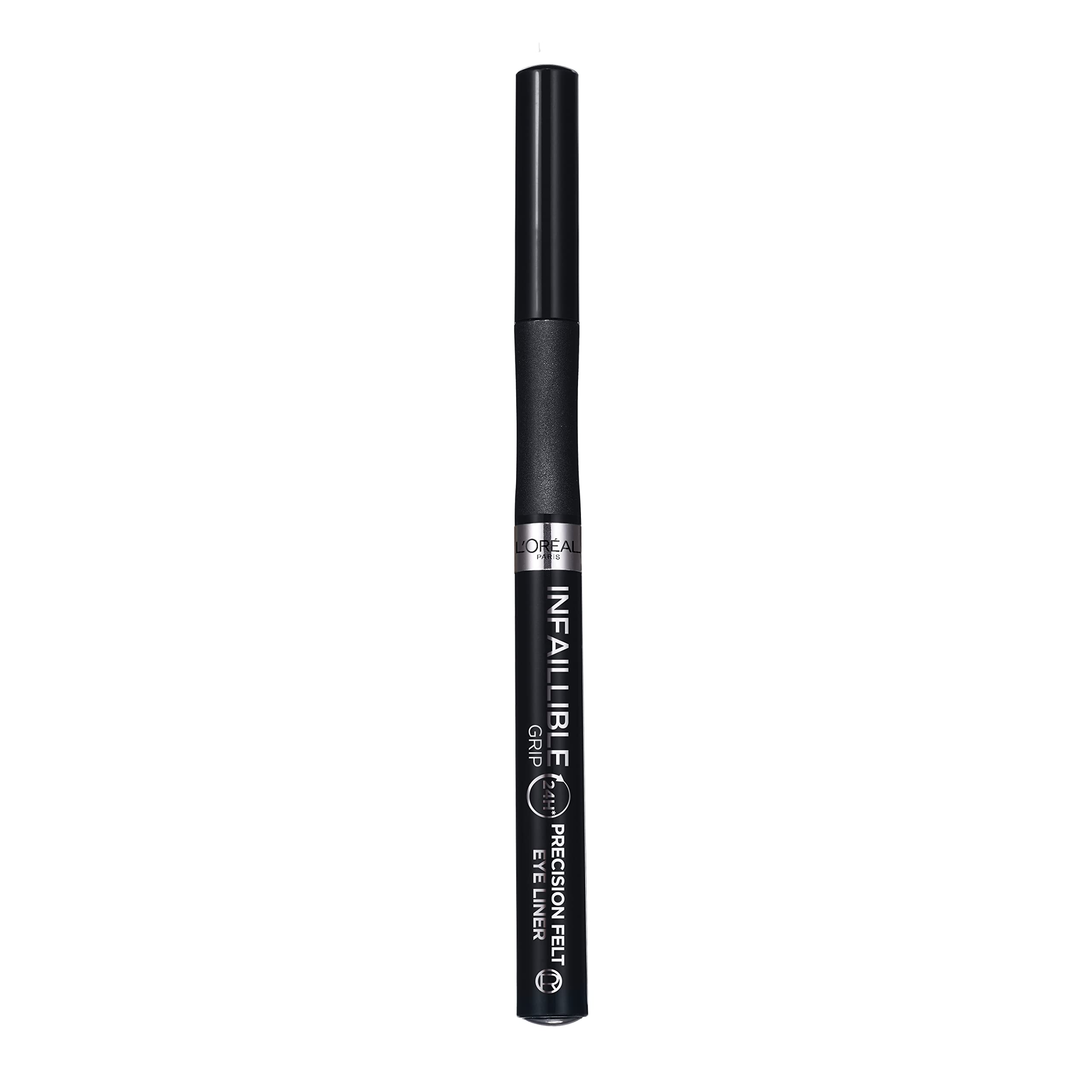 L'Oréal Paris Infallible Precision Felt Eyeliner with 0.4mm Ultra-Fine Tip for Intense Colour Pay-Off, 27H Longwear Waterproof and Rub-Proof Formula, Eyeliner Black Halalzen