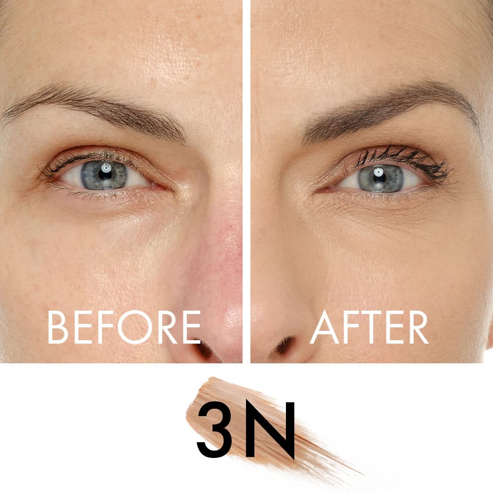 Complexion Fix Concealer - Hydrating Liquid Concealer for Under Eyes & Dark Circles - Infused with Hyaluronic Acid - Contour, Highlight, Correct - Anti-Aging, Vegan, Lightweight (3N Medium Neutral) Halalzen
