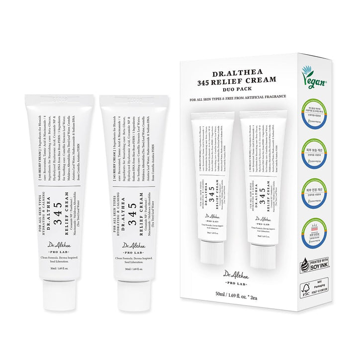 Dr.Althea 345 Relief Cream | Moisturiser for Soothing Recovery and Blemish Care with PDRN & Centella | Korean Vegan Skin Care for All Skin Types, 50ml (Pack of 1) Halalzen