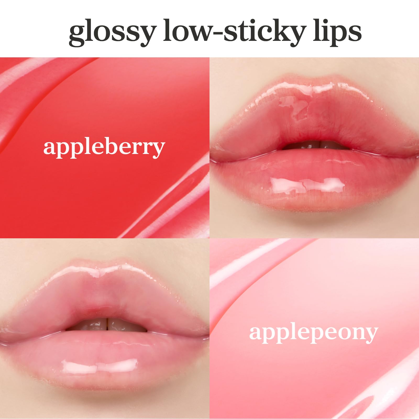 NOONI Korean Lip Oil - Applepeony | Long-Lasting, Moisturizing, Plumping, Revitalizing for Dry Lips, Waterproof, No Peel Off, Hydrating Lip Stain, Stocking Stuffers, Cute Stuff, 0.12 FL Oz Halalzen