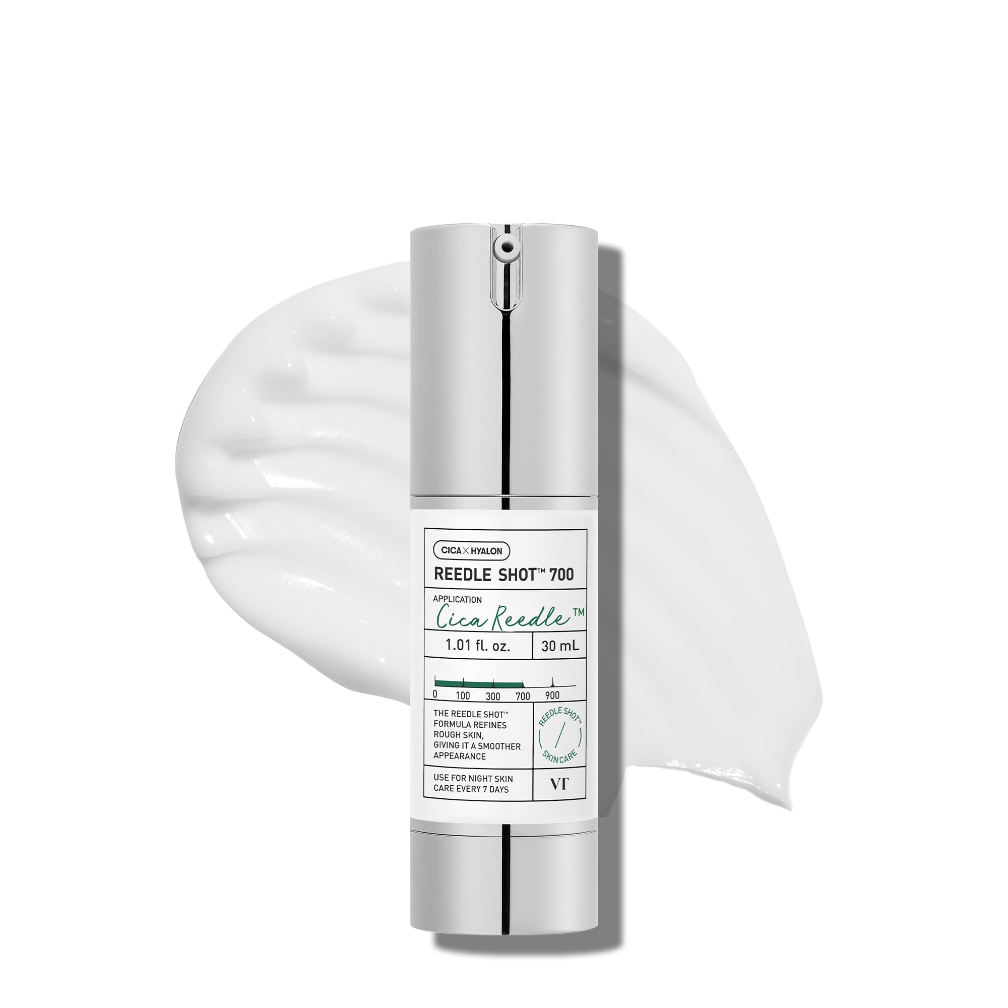 VT COSMETICS CICA Reedle Shot 300, Spicule Microneedling Serum for Pore Care & Exfoliation, Exosome & Centella Asiatica for Glass Skin, Smooth Skin Texture, Korean Skin Booster (1.69 Fl Oz / 50ml) Halalzen