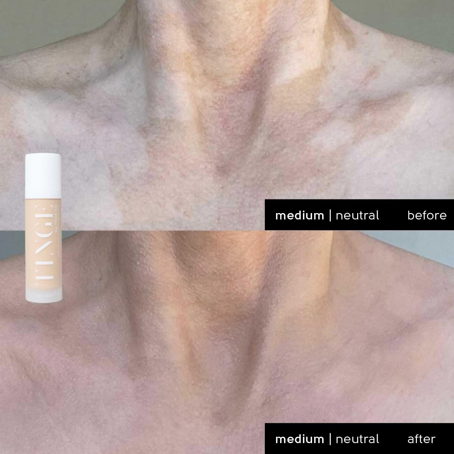 Tinge Body Makeup, wasser- und wischfest, mittlere Deckkraft, hält bis zu 48 Stunden, für alle Hauttypen, parfümfrei, vegan, hergestellt in den USA, 100 ml – Fair Warm