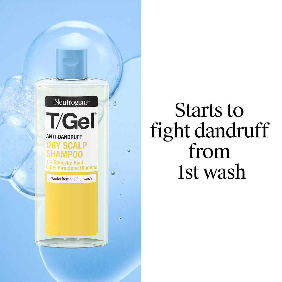 Neutrogena T/Gel 2 in 1 Anti-Dandruff Shampoo and Conditioner (1x 250ml), Shampoo and Conditioner to Help Fight Dandruff From First Wash, Haircare for Soft, Shiny Healthy-Looking Hair and Scalp Halalzen