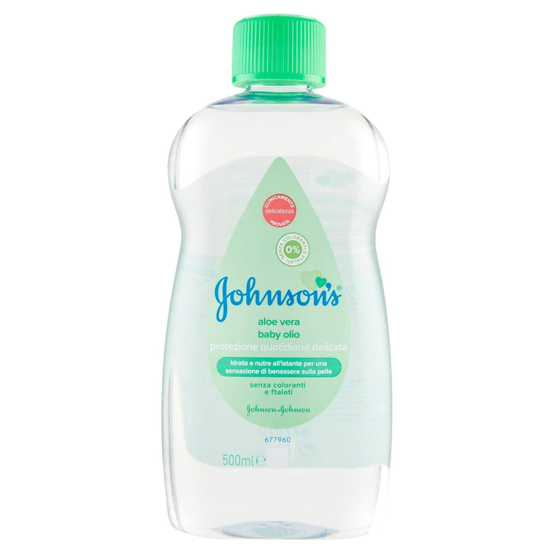 Johnson's Baby Moisturising Oil for Kids and Babies with Aloe Vera, 500 ml Halalzen