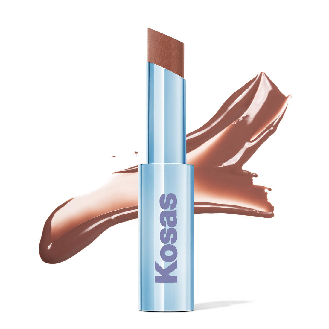 Kosas Wet Stick Moisturizing Shiny Sheer Lipstick with Ceramides, Hyaluronic acid, Peptides and Mango Butter - Soothes, Softens, and Moisturizes Lips – Heatwave