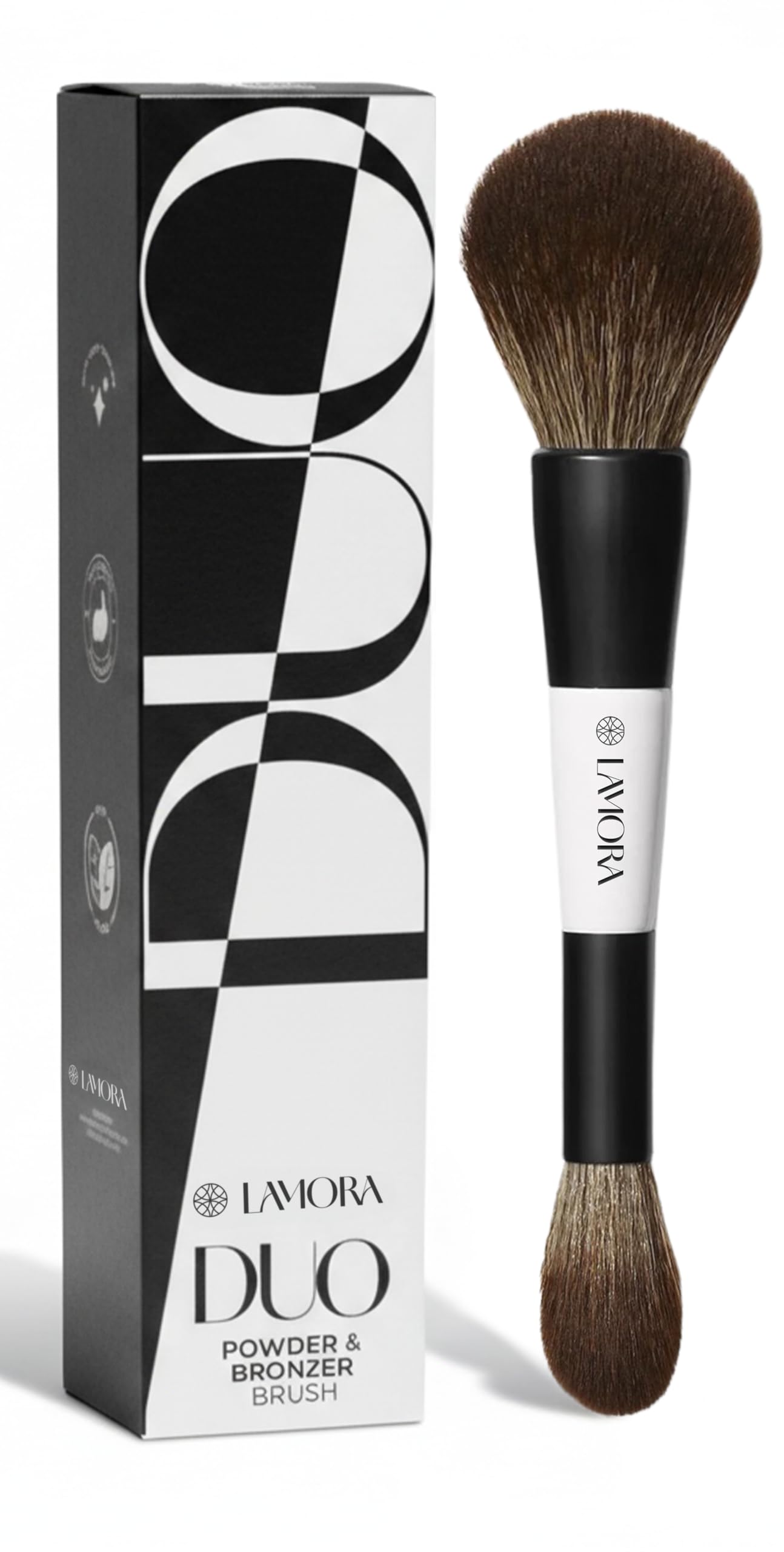 LAMORA Concealer Makeup Brush Under Eye - Angled Flat Top Kabuki Nose Contour Brush - Ideal for Concealing Blending Setting Buffing with Powder Liquid Cream Cosmetic - Small Makeup Foundation Brush Halalzen