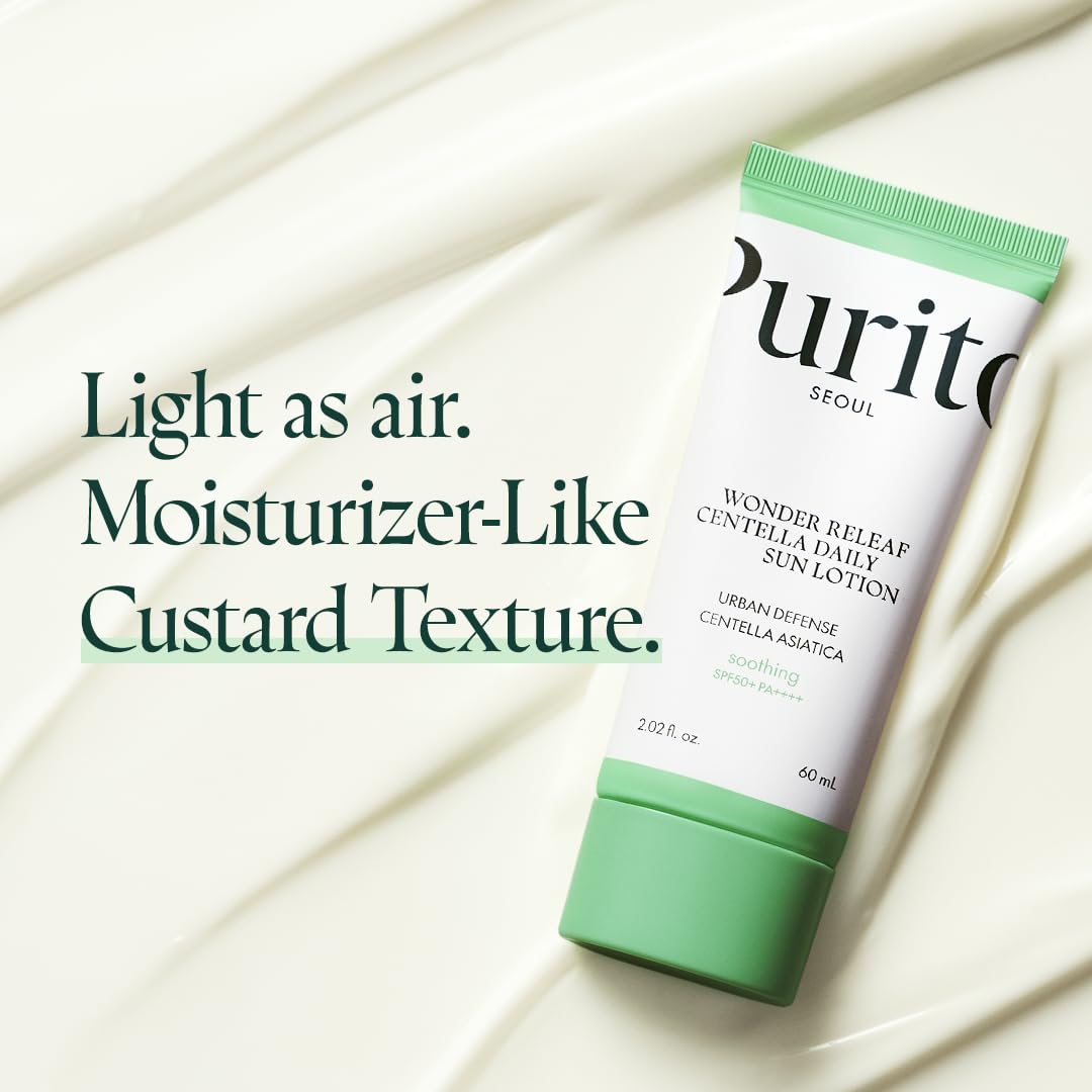 PURITO SEOUL Daily Soft Touch Sunscreen, 60ml, SPF50+ PA++++, Ceramides, Non White Cast, Water-Resistant UVA & UVB Protection, K-Beauty