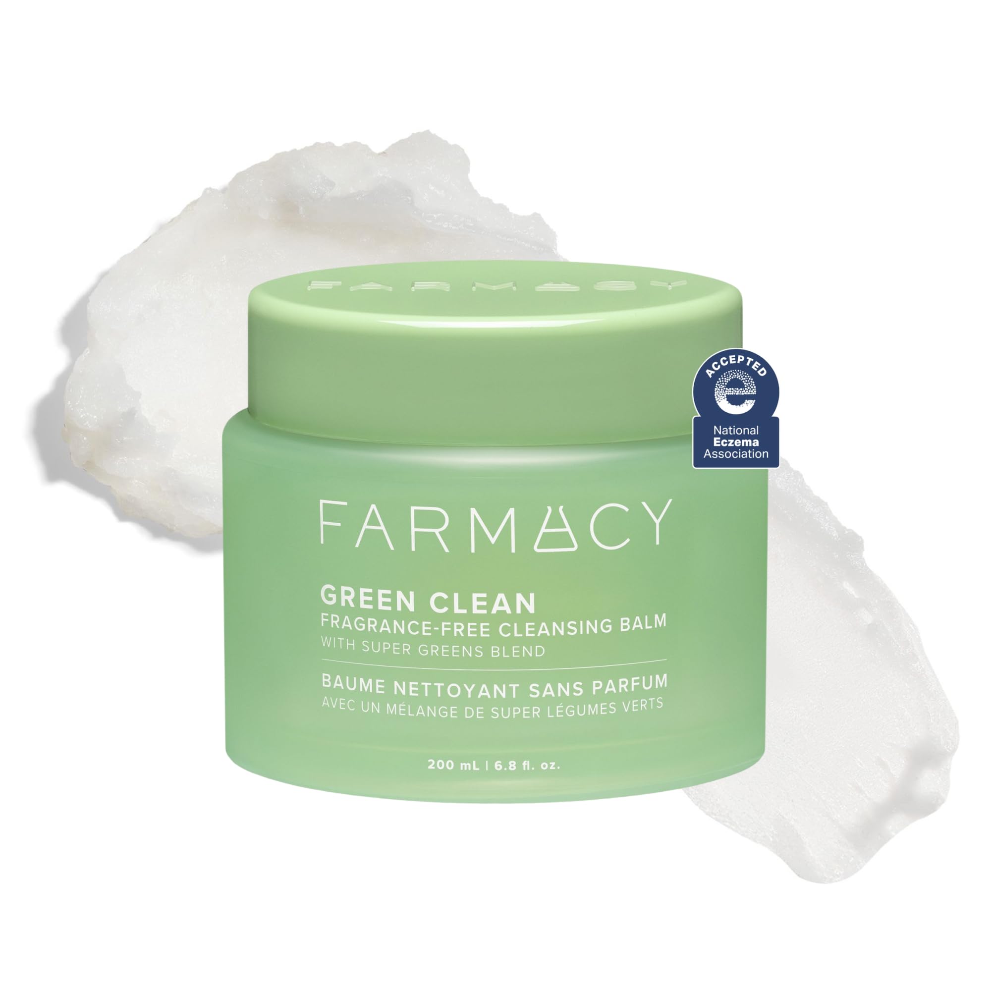 Farmacy Makeup Remover Cleansing Balm - Green Clean Waterproof Makeup Remover + Oil Based Cleanser - Gentle Exfoliating Double Cleanser - Melts From Balm to Milky Lather (30ml) Halalzen