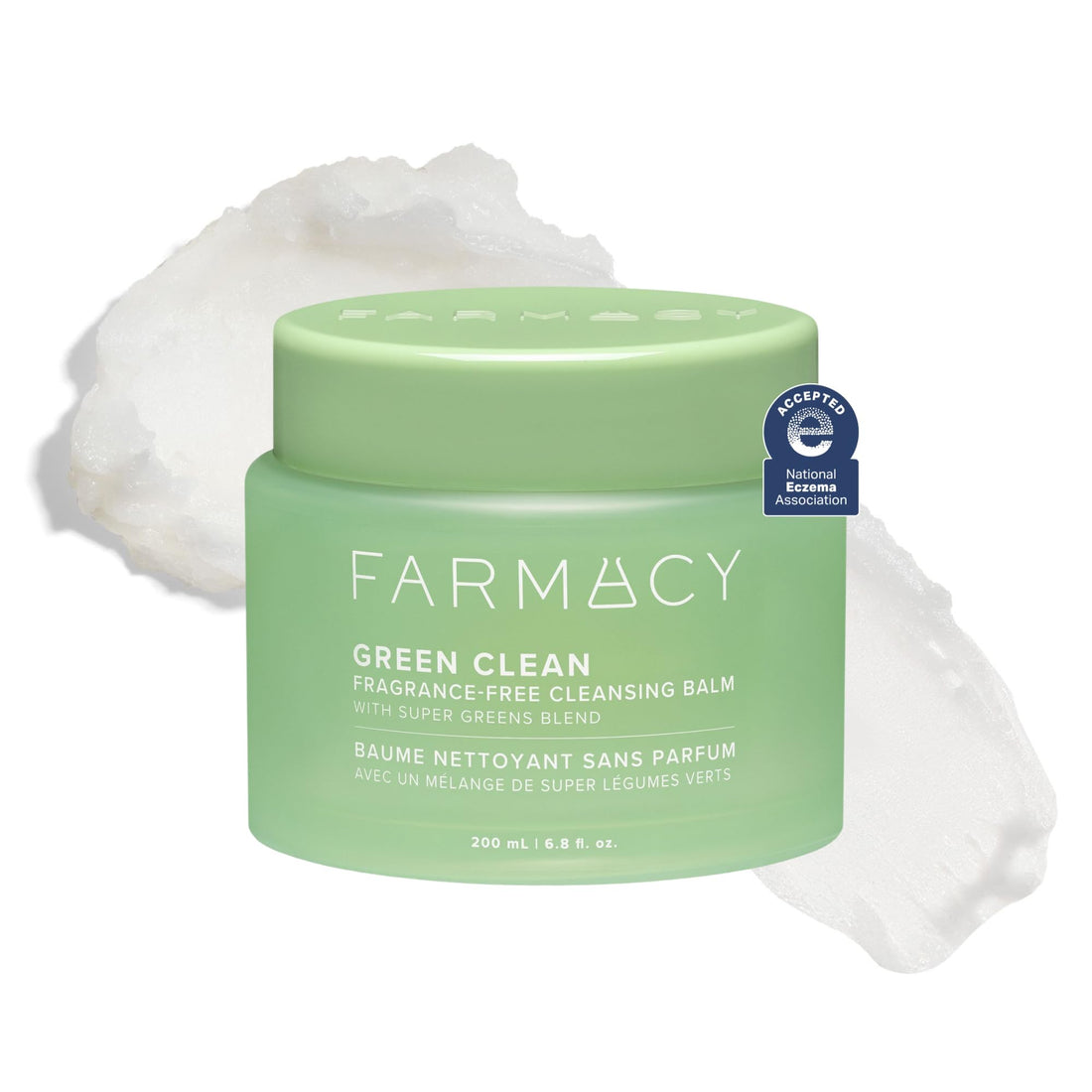 Farmacy Makeup Remover Cleansing Balm - Green Clean Waterproof Makeup Remover + Oil Based Cleanser - Gentle Exfoliating Double Cleanser - Melts From Balm to Milky Lather (30ml) Halalzen