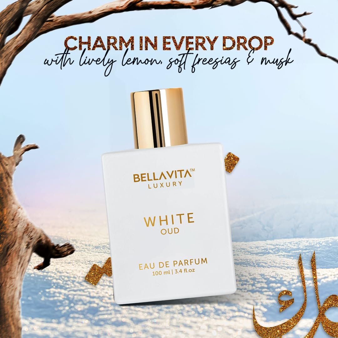 Bellavita Luxury DATE Eau de Parfum | 100 ml (3.4 fl.oz.) | Perfume for Women | Floral, Pink Pepper, Jasmine, and Moss Notes | Long Lasting Fragrance | Mother's Day Present