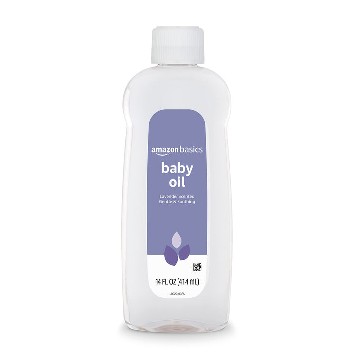 Amazon Basics Baby Oil, Soothing Lavender Scented, Prevents Moisture Loss, 14 Fluid Ounce, 1-Pack (Previously Solimo) Halalzen