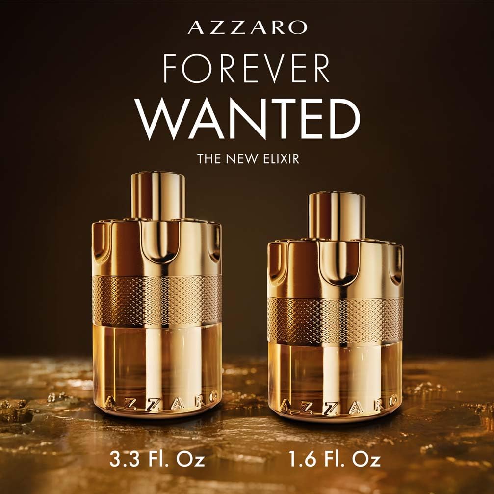 Azzaro Forever Wanted Elixir Eau de Parfum, Woody Fruity Leather Fragrance for Men with Raspberry, Cardamom and Leather Accord, Powerful 12-Hour Trail