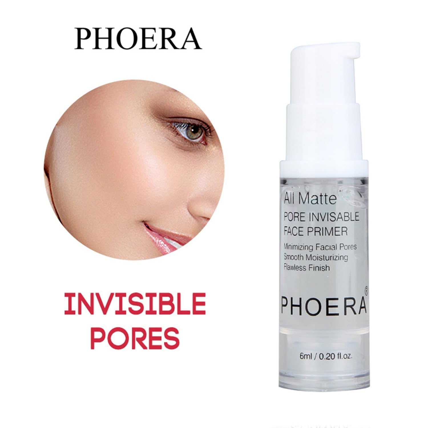 2Pcs Makeup Primer For PHOERA All Matte Oil Free Full Coverage Foundation Base Long Lasting Hydrating Smoothing Moisturizing Makeup Base Matte Face Foundation Primer (#2pcs 18ml) Halalzen