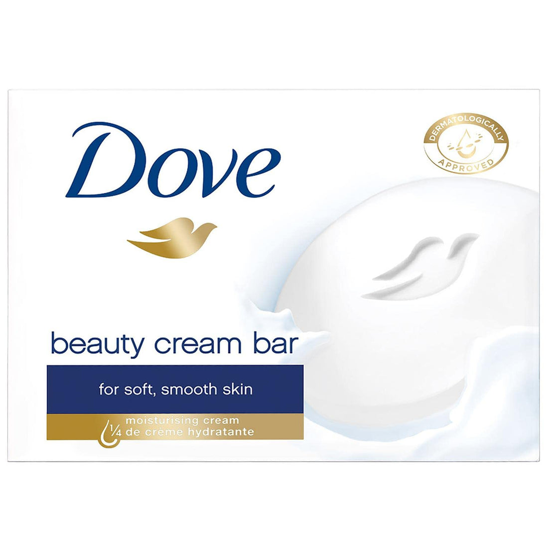 Dove Original Beauty Bar Soap with ¼ Moisturising Cream for Softer, Smoother, Healthier-Looking Skin 4x 90 g Halalzen